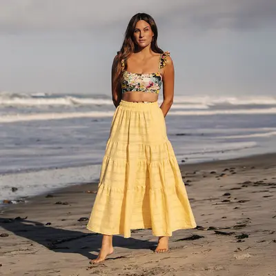 Tiktok Marshalls Yellow Dress Elephant Buckle Midi Dress – ELIE SAAB