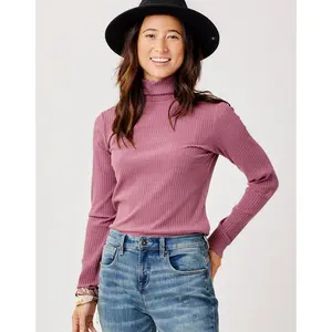 Denise Turtleneck: Orchid Stripe