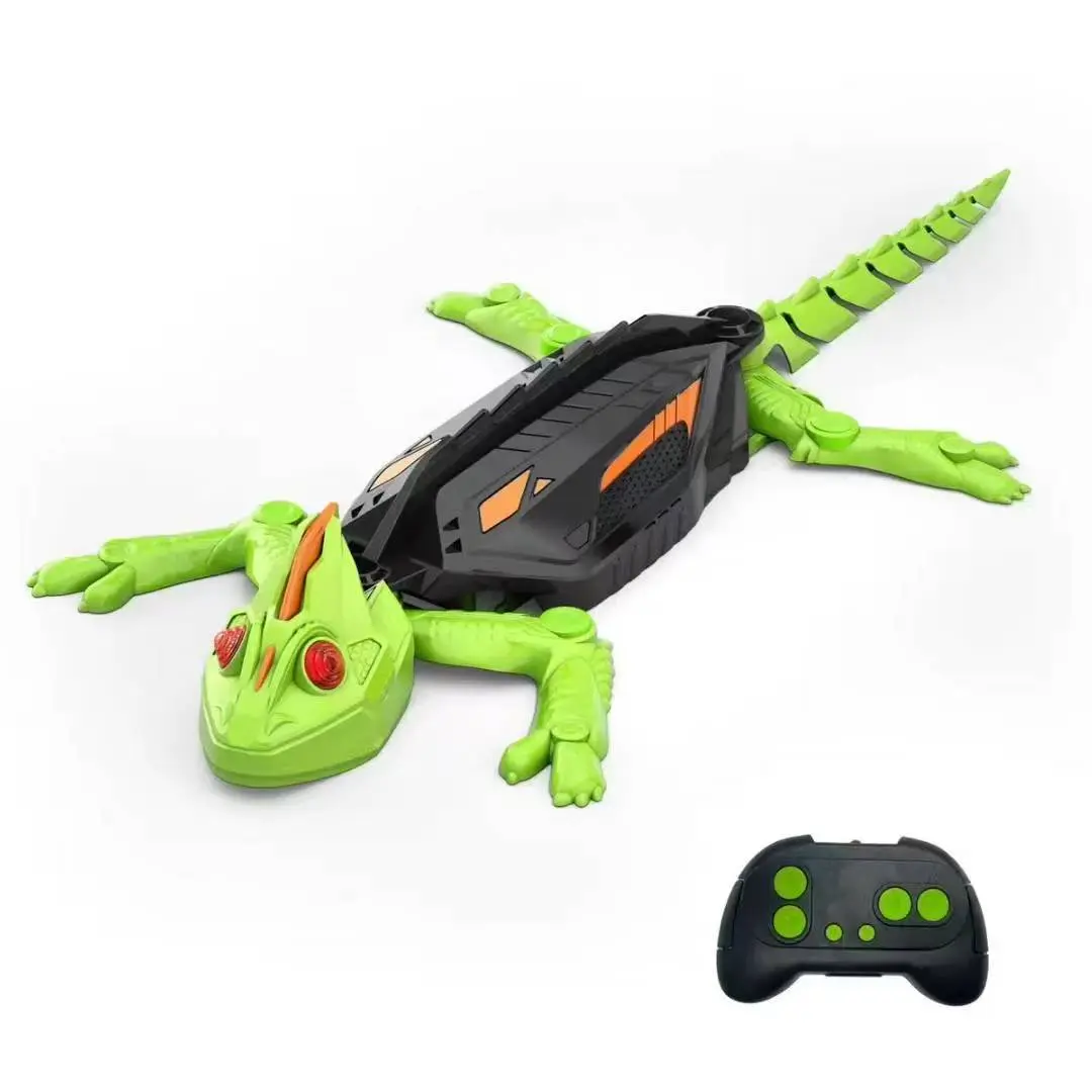 Rechargeable Battery Gecko Shape Wall-Climbing Plastic Robot Toy (LQB87) - Includes RC, Remote Play, Boys and Girls' Unisex Toy for Ages 3 & Up, Remote Requires 2*AAA Batteries (Not Included)