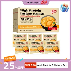 Healspot High Protein Instant Ramen, 6 Pack, 32g Plant Protein, Non-Fried, Low Carb, Golden Umami Flavor
