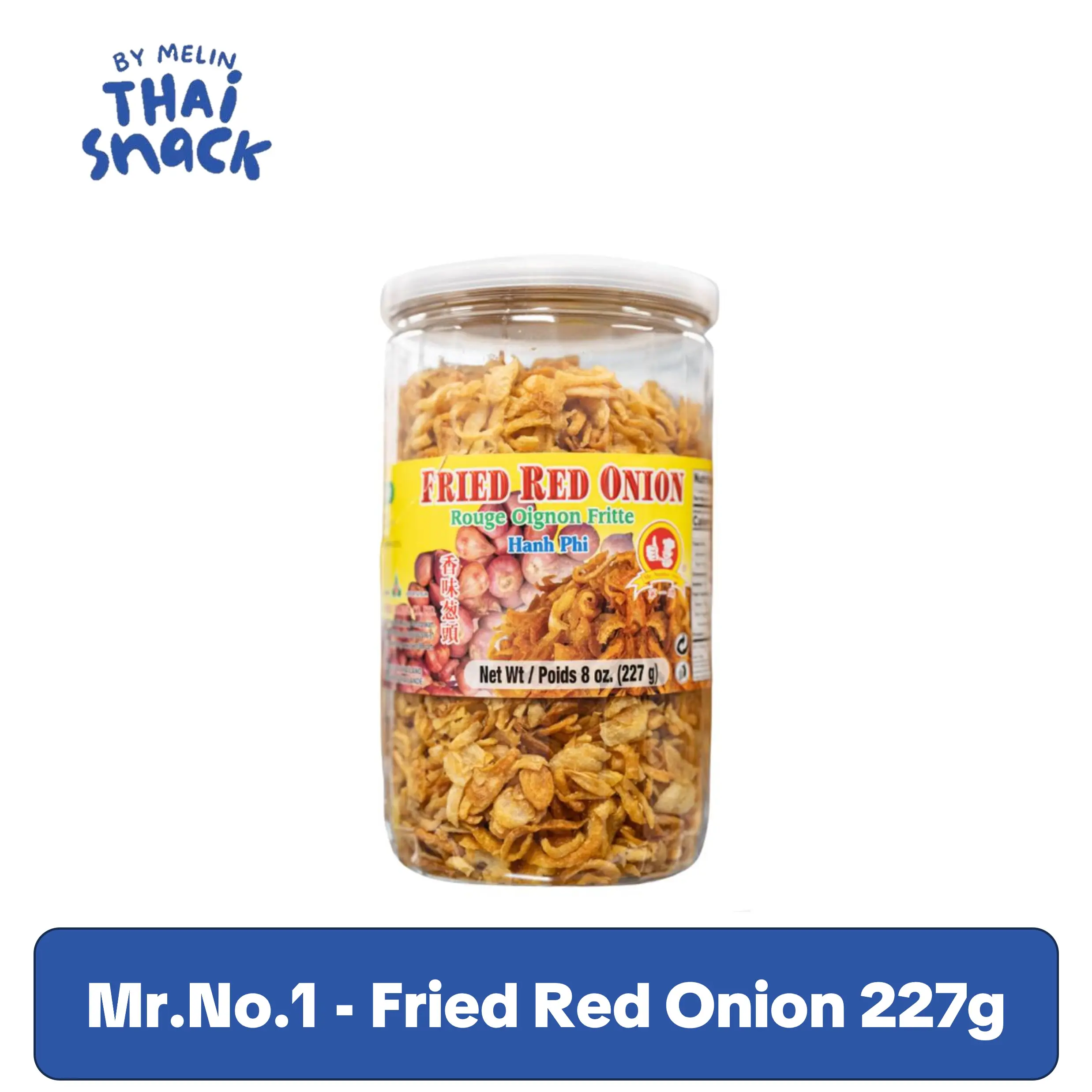 Mr.No.1 Dried Crispy Red Onion Snacks, Dry-Fried, 227g