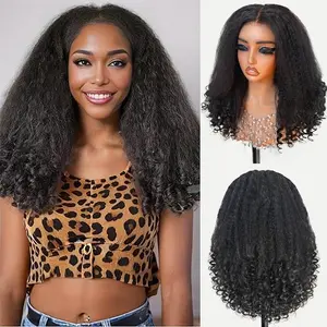 [250% Density] Menglle Yaki Straight With Burmese Curl 13x4 Lace Frontal Wig Pre Cut Lace Glueless Ready to Wear Human Hair Wigs#Summervibes#DealsForYouDays