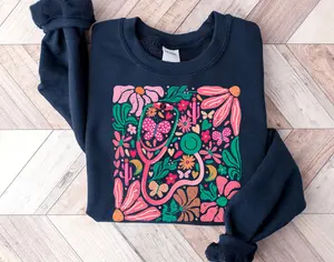 Pink Stethoscope Sweatshirt, Floral Nurse Sweatshirt, Health care worker Sweatshirt, Boho Floral Nursing Shirt