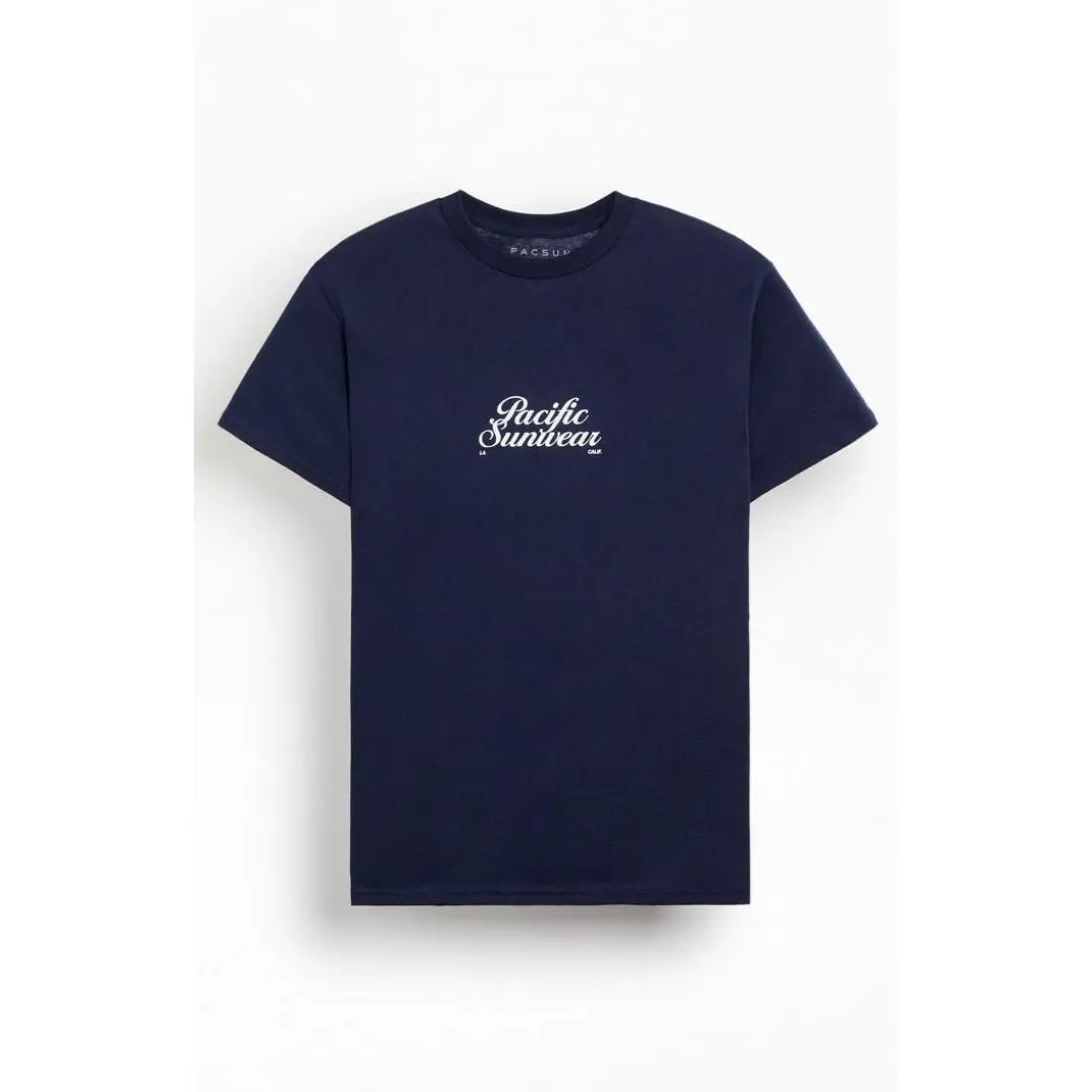 Pacsun Men's Navy Script T-Shirt - Multicolor Pacsun Men's Navy Script T-Shirt - Multicolor