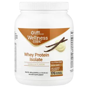 Life Extension Wellness Code®, Whey Protein Isolate, Vanilla, 0.89 lb (403 g)