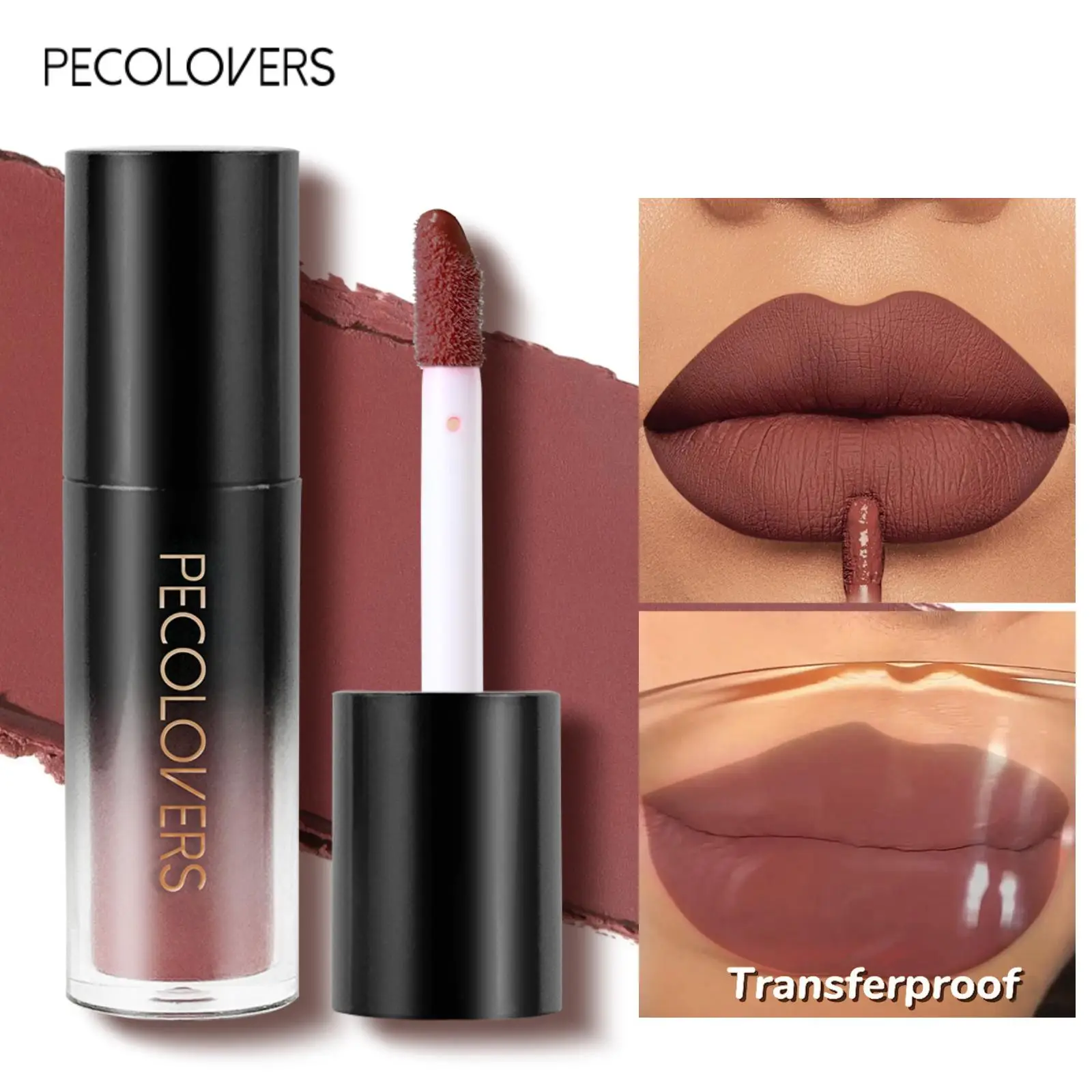 Long-lasting Matte Lip Tint, 1 Count Waterproof Matte Lip Tint, Hydrating Lip Glaze, Perfect Nude Lip Glaze for Women & Girls, Gloss