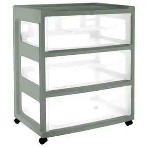 3-Drawer Storage Cart in Sage Green for Organizing Small Spaces