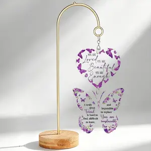 Butterfly Birthday Gift for Women, Christian Religious Gift, Butterflies Desk Decor, Friend Friendship Ornament, No Precious Metal Plating