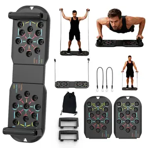 Multifunctional Push-Up Board with Accessories, Foldable T-Shape, Anti-Slip Stickers, Home Exercise, Includes Storage Bag and Professional Fitness Bar