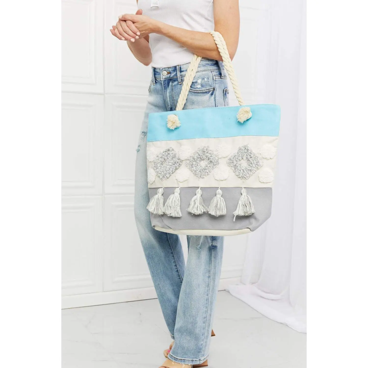 Justin Taylor In The Sand Tassel Tote Bag