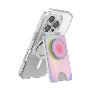 MagSafe Kick-Out PopWallet+ & Stand - Holds 3 Cards, Prop Phone in Portrait or Landscape, Snap On/Snap Off, Adaptor Ring Included, Compatible with iPhone 12 and Later