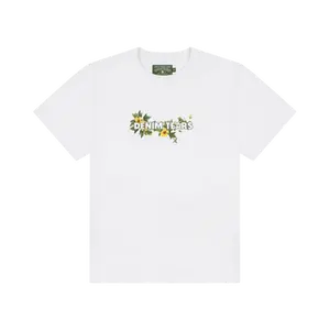 Denim Tears Cotton Floral Logo Tee 'White'