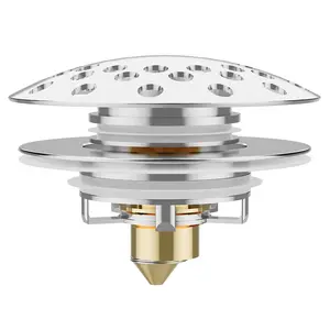 Upgraded  Bathtub Drain Plug & Stopper - Easy Installation, Replaces Bare Drains, Tip-Toe, Lift & Turn,  for 1-3/8 to 2in Bath Drain Hole, Designed for Do-It-Yourself