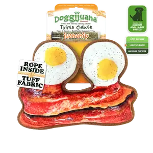 Tuffer Chewer Eggs and Bacon Refillable Dog Toy
