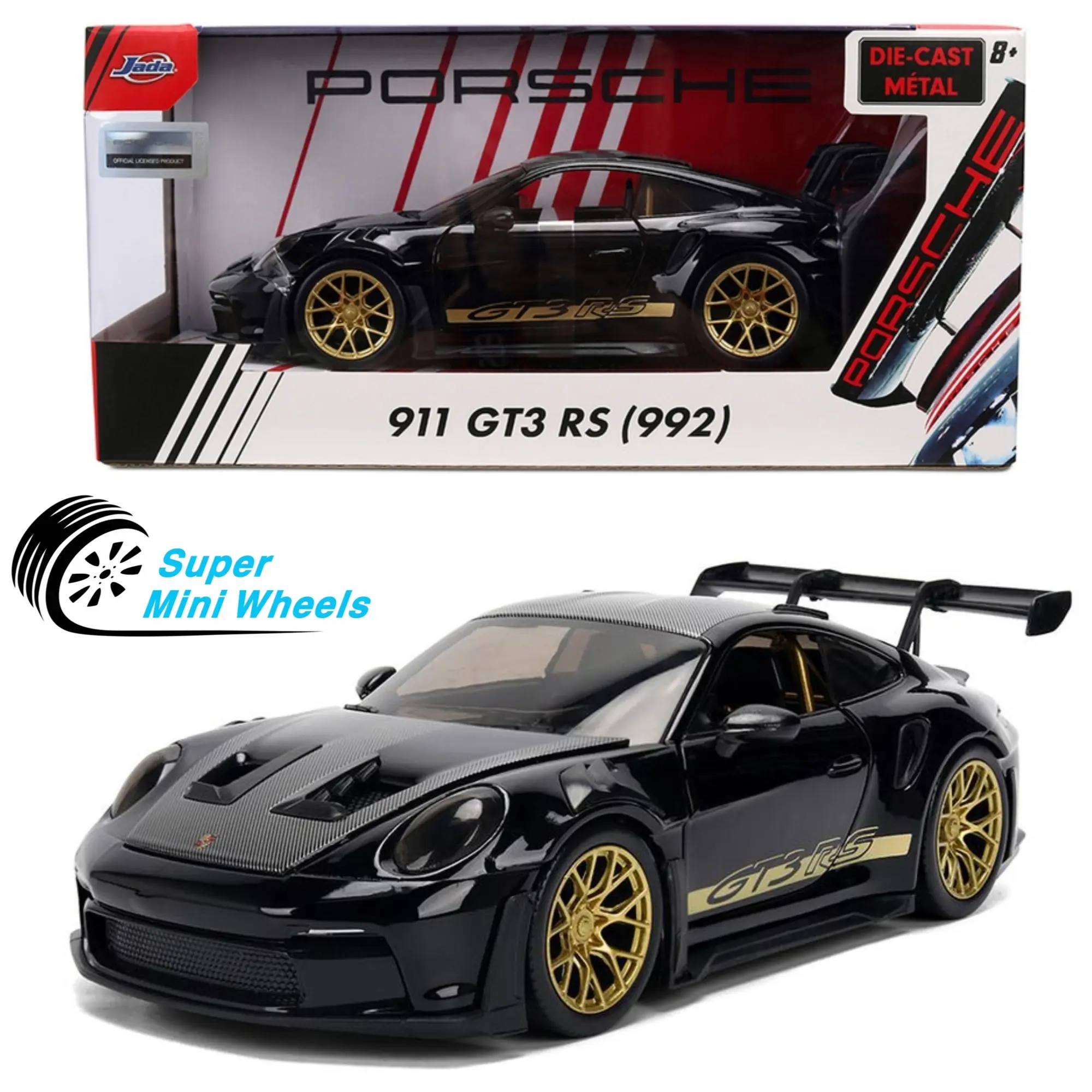 Jada 1:24 Porsche 911 GT3 RS (992) – Black #37810