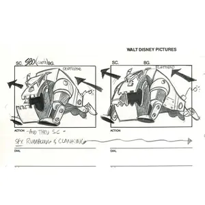 Chip n Dale Rescue Rangers Original Production Animation Storyboard Walt Disney FIRST EPISODE 1988 A172