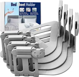 2026 New Bed Sheet Holders 4-Pack Heavy-Duty Grippers with Locks Upgraded version| Viral 2026 Home Essentials, Spring Cleaning Must-Have, Lunar New Year Upgrade | Sheet Clips Keep Mattress Sheets Firm Tight Fasteners