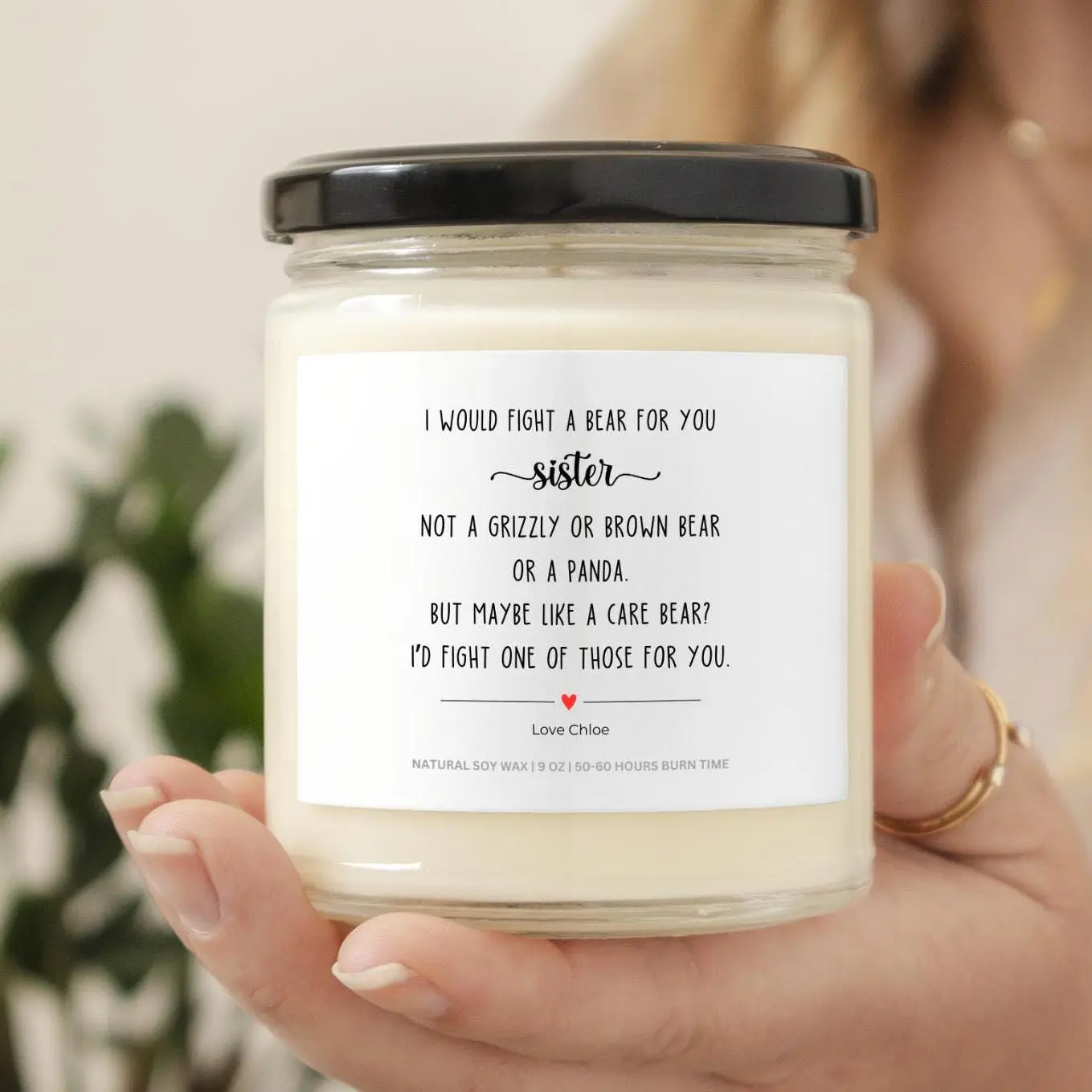 Funny Sister Candle Gift Friend Gifts for Women Personalized Birthday Gifts for Sister Best Friend Soul Sister Custom Name Christmas Gift