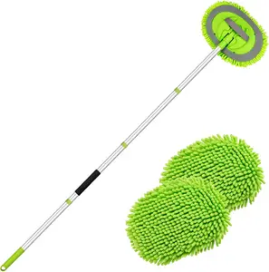Ordenado 62" Car Wash Brush Kit with Adjustable Long Handle Chenille Microfiber Mop & Mitt for RV Truck & Home Cleaning Supplies