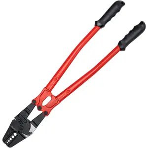 SucceBuy 24/30Inch Wire Rope Swager Crimper Tool Insulated Handle Aluminum Copper Cable Fishing Sleeves Cutter Crimping Pliers