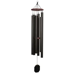 DREAM MAKER WIND CHIME ~ Large Textured Black 64 inch Amish Handmade in USA