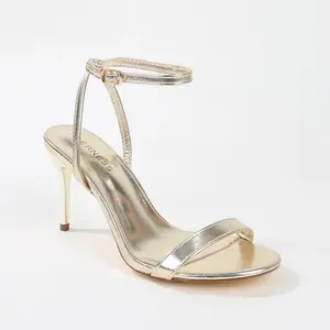 Women's Katalia Patent Minimalist Stiletto Sandal, Buckle-Closure Shoe, Stylish Women's Footwear