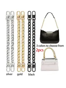 Small Bag Replacement Chain, Wide Strap Accessories, Shoulder Strap Extender, Elegant Chain Strap, Fits Handbags, Crossbody Bags, Metal Aluminum Twist Chain, Bag Chains