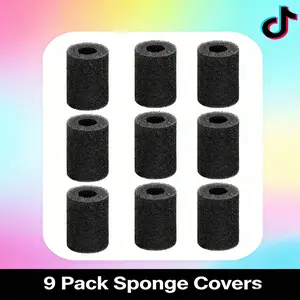 9-Pack Pre-Filter Sponge for Aquarium Shrimp Fry Fish Tank Filter 1” Intake, Replacement Foam Cover