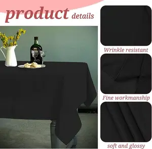 90x132 Polyester Tablecloth for 6 Foot Rectangle Tables Washable Table Cloth for Wedding,Party,Banquet,Restaurant,Buffet Table