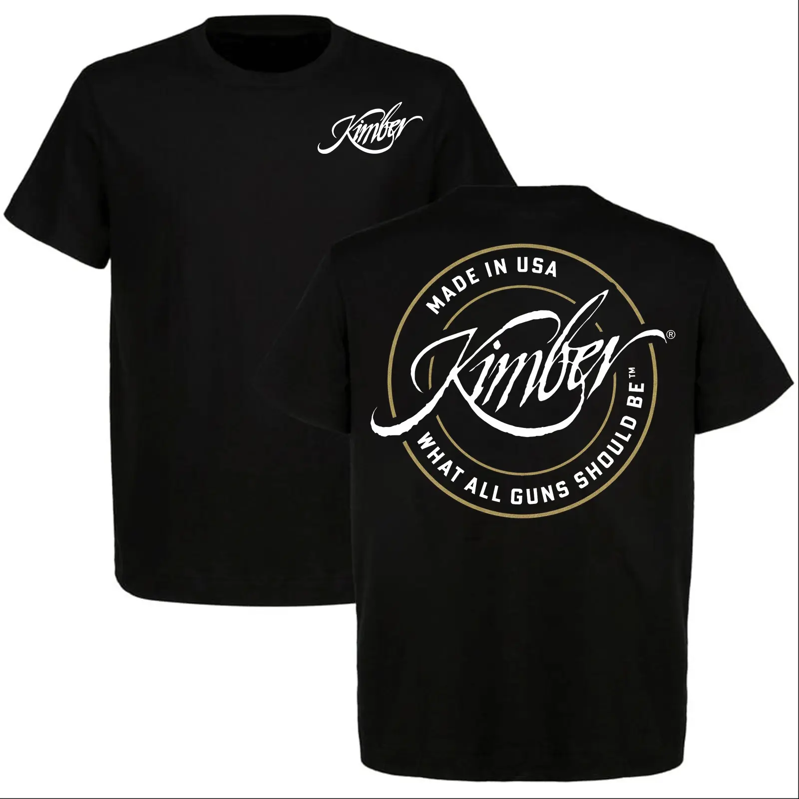 Kimber Made in USA T-Shirt Premium Gun Graphic Tee 2A Patriotic Veteran Gift American Tactical Streetwear
