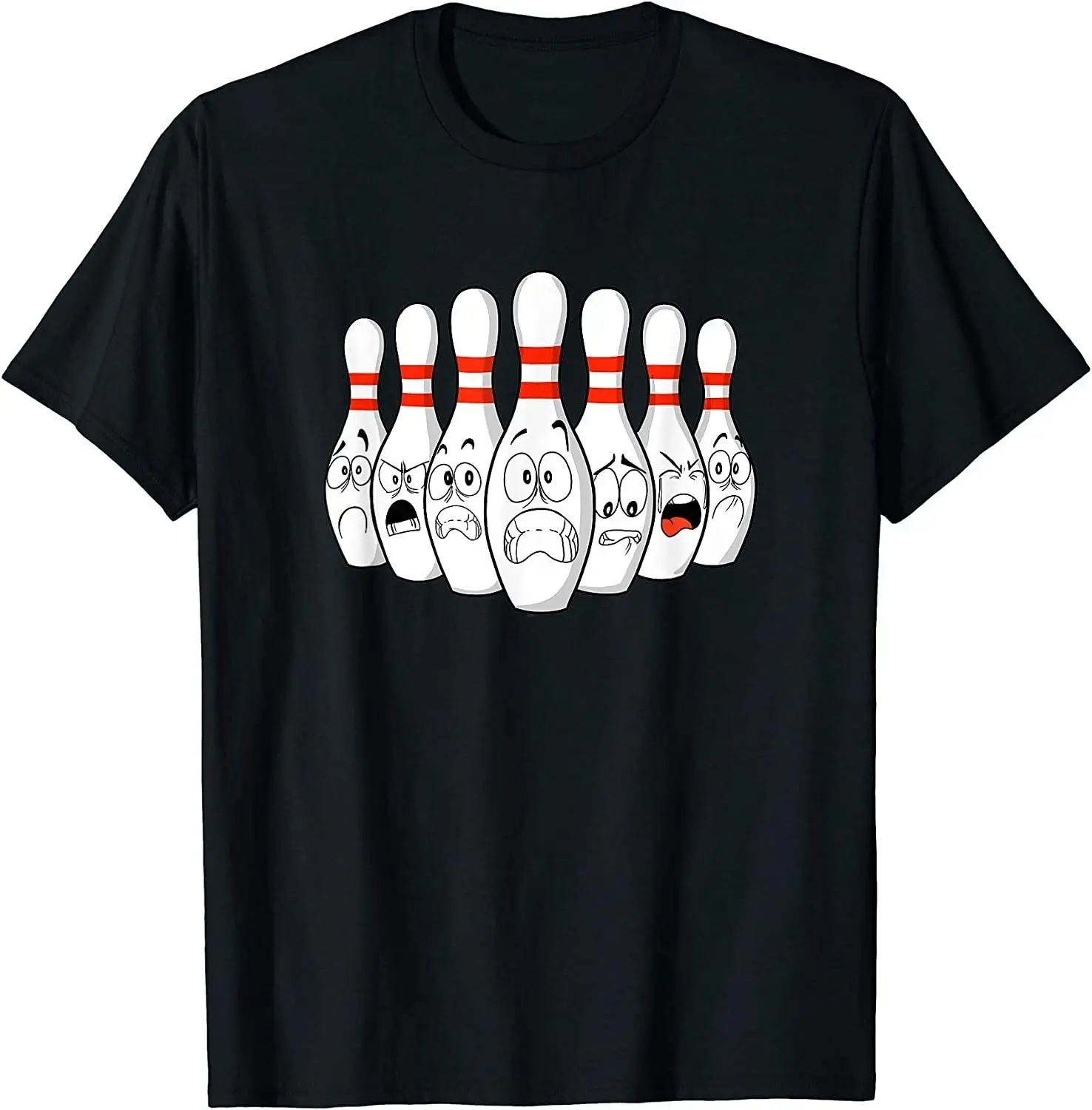 Bowling Funny Scared Bowling Pins Gift Ideas T-Shirt - MADE IN USA