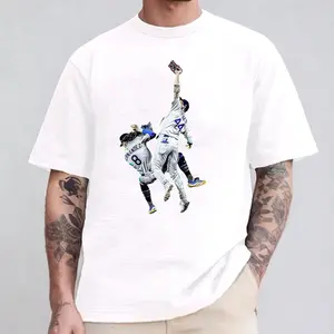 Adults and Youth Andy Pages Kikke Hernandez Outfield Catch Baseball Tee, Baseball Shirt, Graphic Tee, Doddgerr shirt, Game Day Shirt