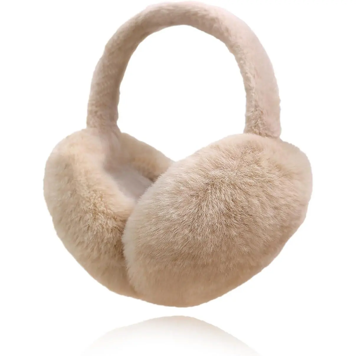 Ear Muffs for Winter Women Men, Adjustable Faux Fur Earmuffs, Fluffy Ear Warmers, Foldable Ear Warmer Earmuffs
