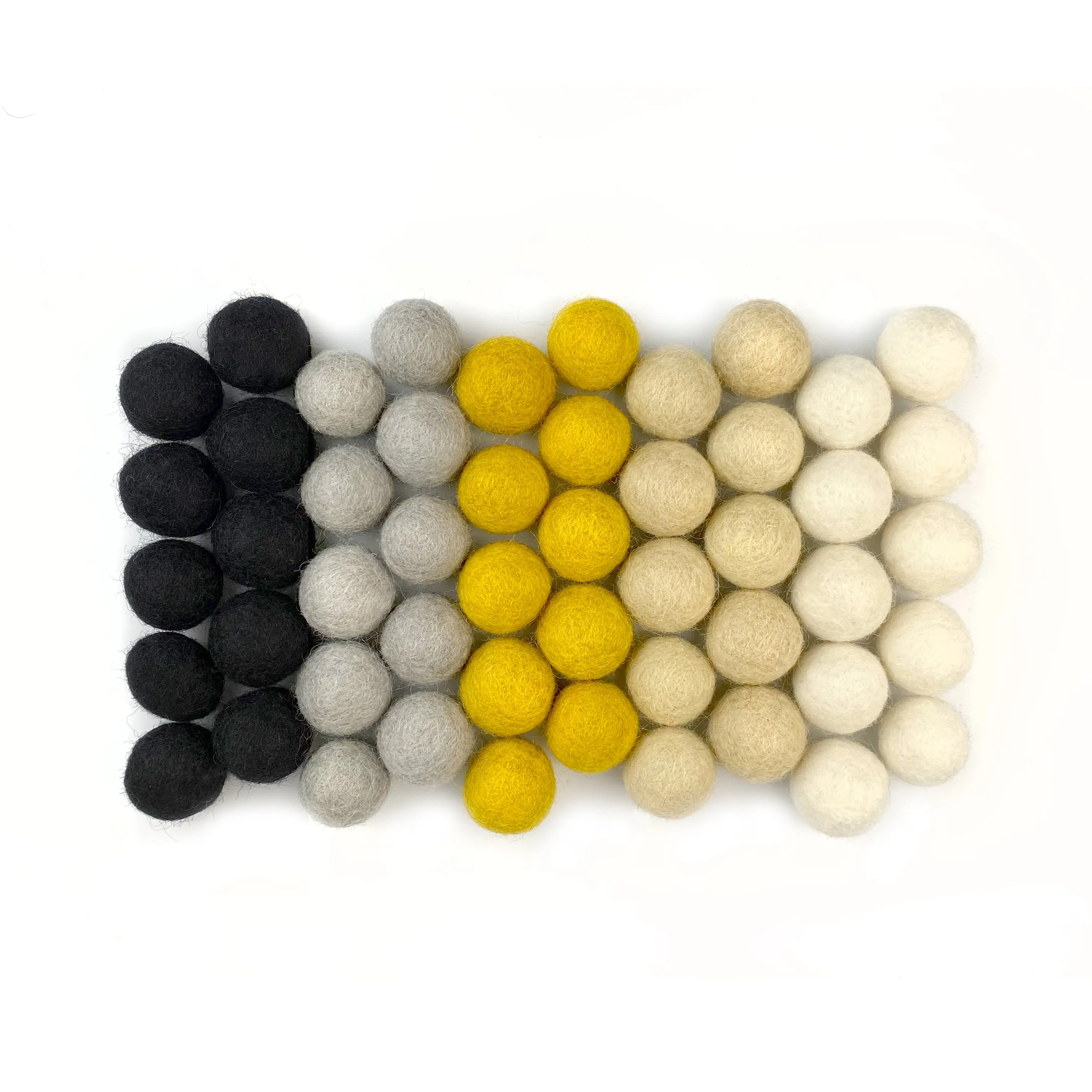 MidnightGlam Wool Felt Balls for Crafts & Sensory Play (50 Pack)