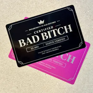 Certified BAD BITCH Wallet Card – Funny Metal Card Gift