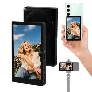 Vlog Selfie Monitor Screen iPhone, 4K 60fps Recording, Wireless Screen Mirroring, Remote Control, Magnetic Fixation, 180° Rotation, Tripod Remote