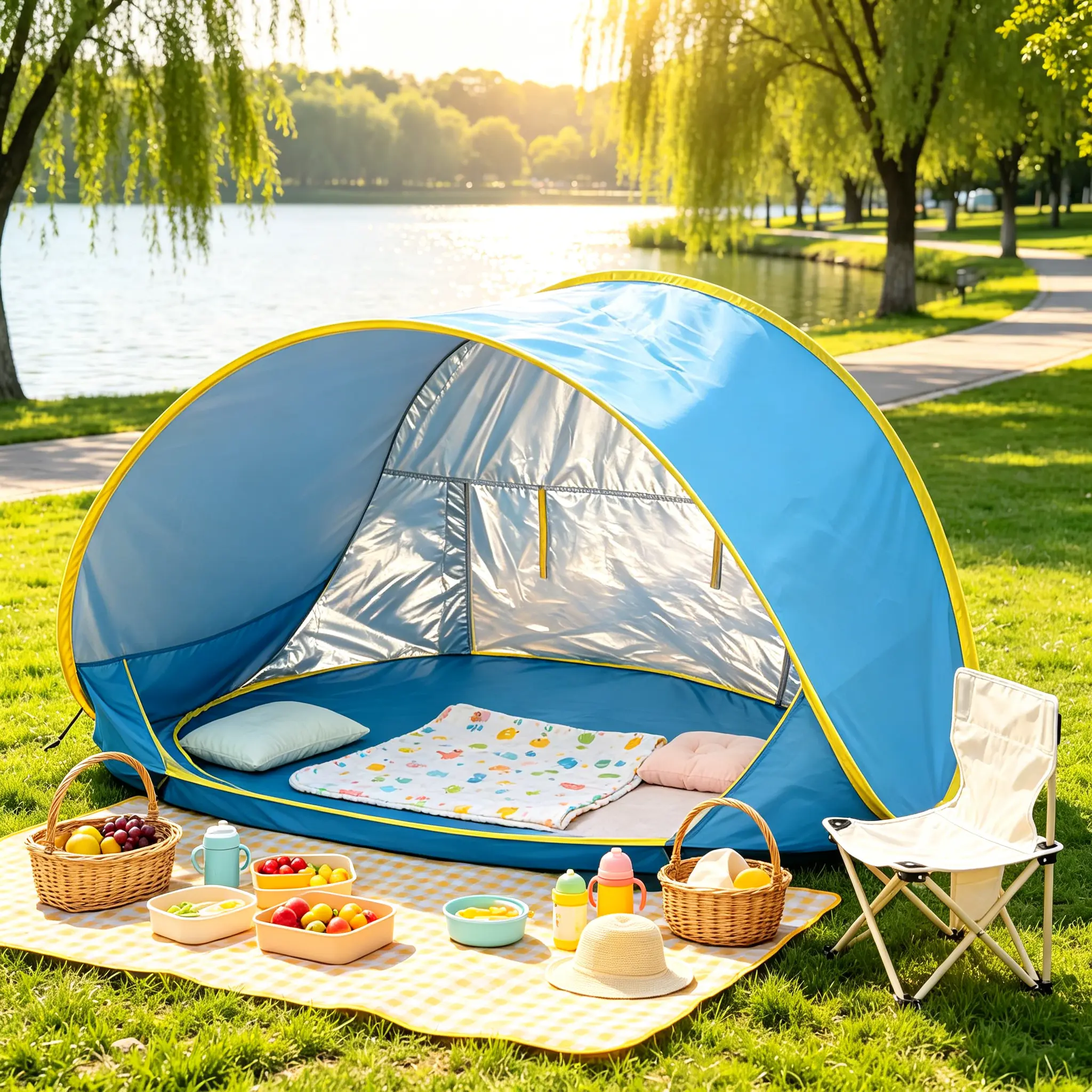 Portable UV Tent for Kids – Compact Sun Shelter for Toddlers, Instant Pop Up Baby Beach Shade 120cm, Lightweight for Travel & Outdoor Naps
