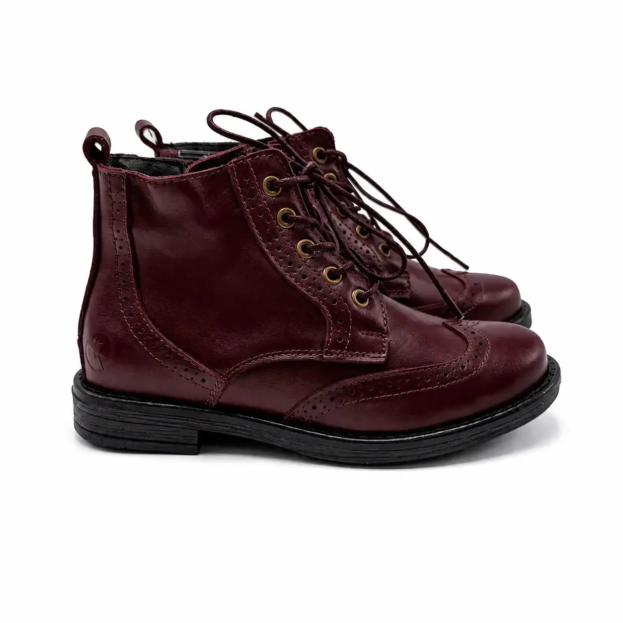 LMDI Burgundy Lace Up Bootie