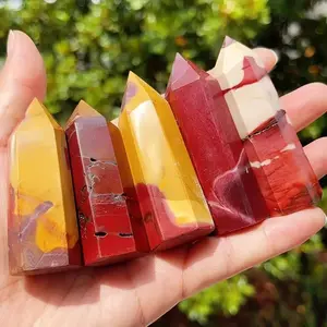 1pc Mookite Jasper Tower Home Decor, Office Bedroom Desktop Crystal Ornament, Feng Shui Decoration, Positive Energy Gift, Perfect for Family Collection