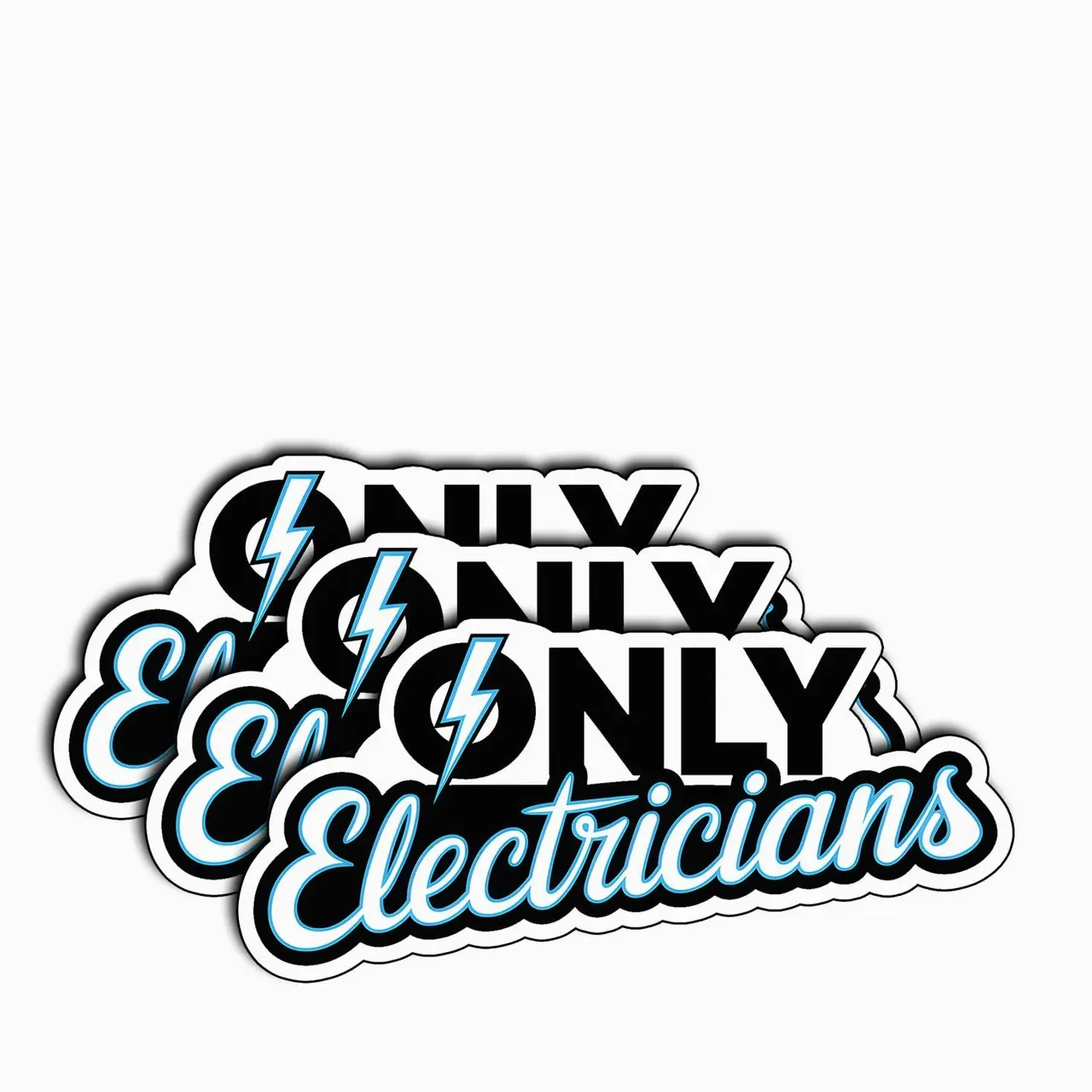 Only Electricians Sticker – Funny Electrician Toolbox Vinyl Sticker for Laptop, Water Bottle, Contractor Gift DPM