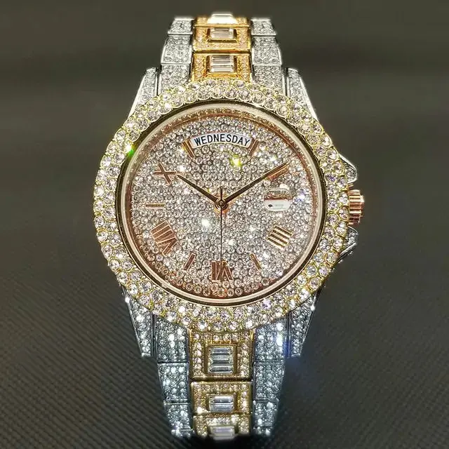 Best Luxury Watches for Men- Diamond Watch for Men, Bling Watch, Diamond Encrusted Watch