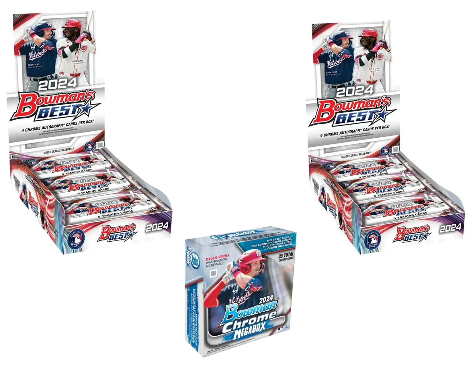 2x 2024 Bowman's Best hobby box & 1x 2024 Bowman Chrome Mega Box- PYT break - 3 total boxes - 250124-1