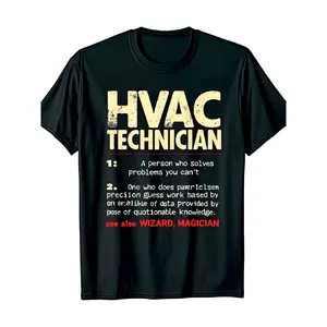 Men's HVAC Technician Funny Graphic T-Shirt - Bold HVAC Tech Design with HVAC Wizard Text - Heavy-Duty Heating, Ventilation, Air Conditioning Shirt - Comfortable Round Neck Casual Tee for HVAC Professionals - Funny HVAC Gifts for Technicians - Machine Was