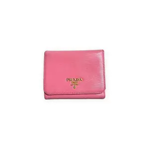 Pre-owned PRADA Saffiano leather Small Leather Goods Saffiano Compact Wallet pink Very Good S014260425049