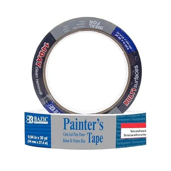 Bazic 9030 0.94 x 1080 in. Blue Crepe Paper Painters Tape