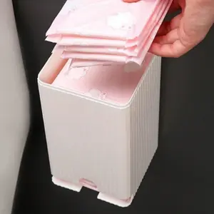 Wall-Mounted Bathroom Sanitary Pad Organizer, Luxury Menstrual Pad Holder, Multi-Functional Cotton Swab Box, Paper Towel Box, Bathroom Organization