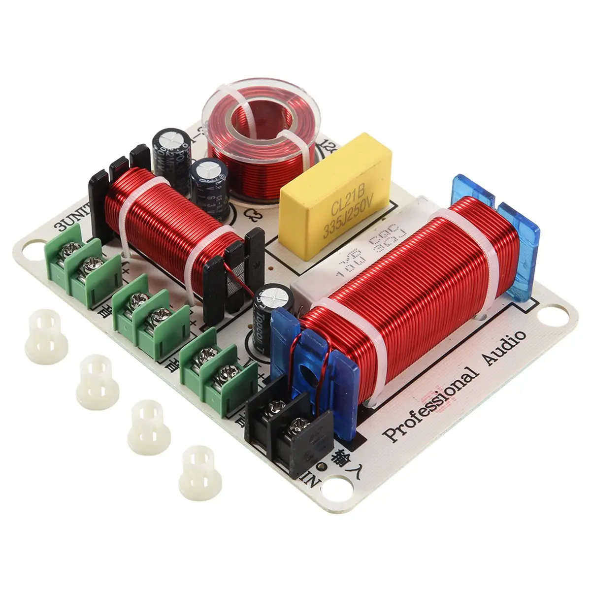 3 Way Speaker Frequency Divider 300W HiFi Crossover Filter Frequency Distributor for DIY Home Speaker Modification
