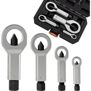 4- Heavy Duty Nut Splitter Set, Nut , 9-27mm Manual  Nut Cracker Remover Extractor, Designed Specifically for Removing Broken, Damaged, or Rusted Nuts