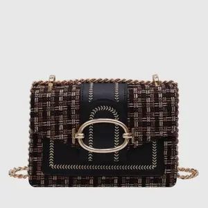 Classy Small Cotton & Linen Shoulder Bag