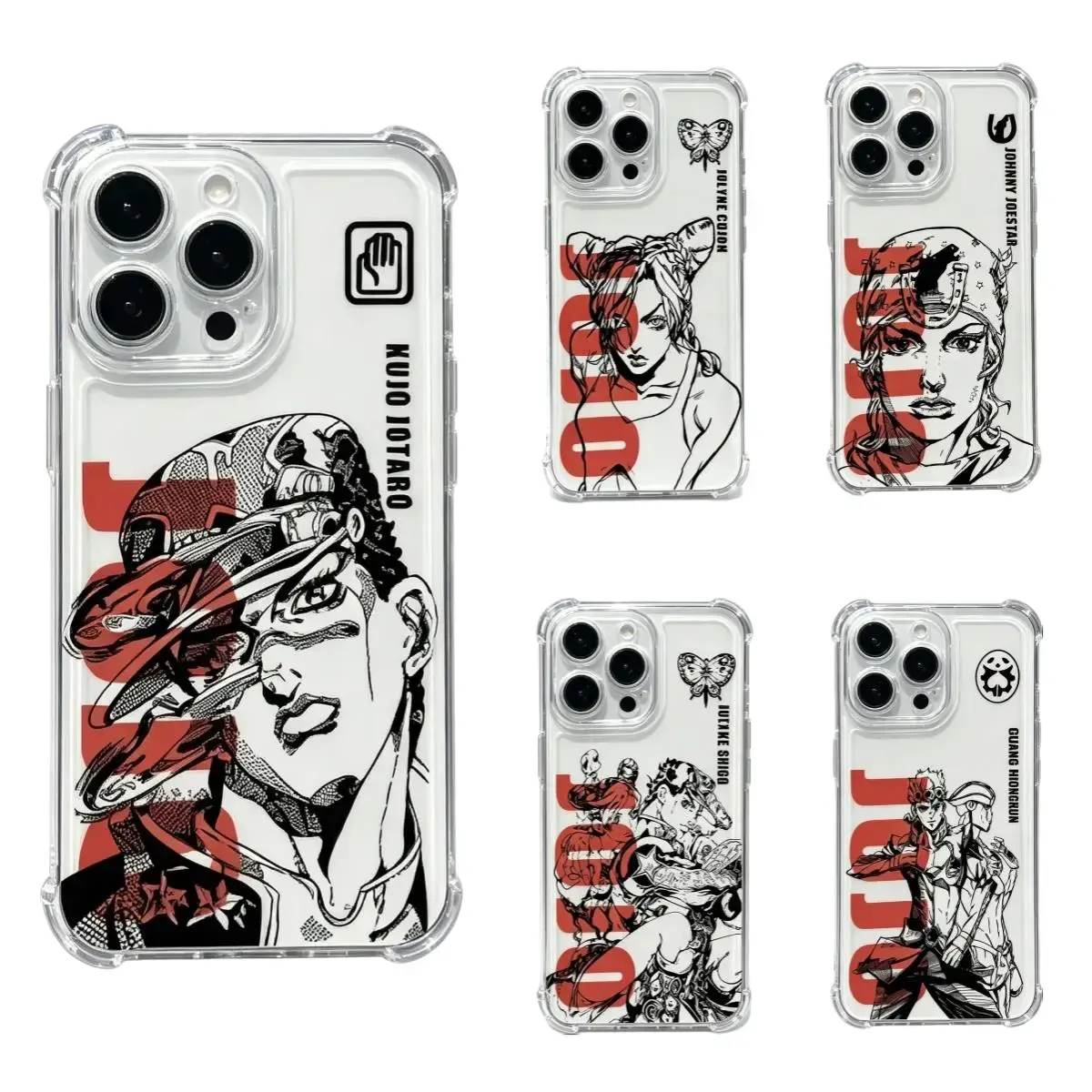 JoJo Bizarre Adventure Phone Case  for iPhone 17, 16, 15, 14, 13, 12, 11 Pro Air Plus ProMax and Samsung S26-S20 Ultra Plus FE shock-absorbing phone cases, fashionable gift. perfect blend